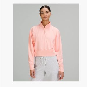 NWT Lululemon Ready to Rulu 1/2 Zip Pullover. Size 2. Dew Pink